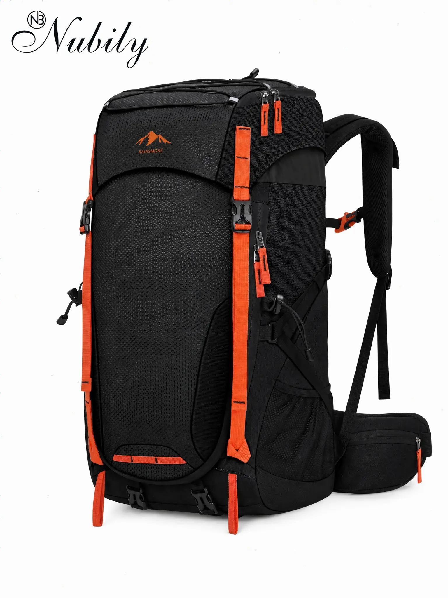 Waterproof 40L Trekking Backpack for Men and Women, Rain Cover Included, Ideal for Camping, Hiking, Climbing, All Seasons