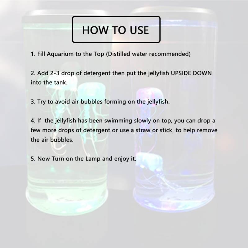 Yooma 1Pc Jellyfish Lamp USB Plug-in Colorful Color Changing ,Jellyfish Atmosphere Lamp Cross-border Night Light,Jellyfish Atmosphere Lamp Decor Colorful