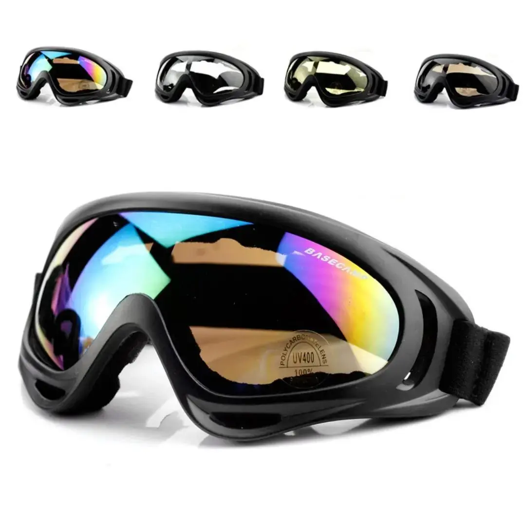 X400 Low Profile Sports Goggles - Wraparound Safety Eyewear with Anti-Fog Coat, UV Protection, Flexible Frame, High Clarity for Unisex Offroad, Ski Use, Dirtbike Gear, Helmet-Fit for Fog-Free Rides