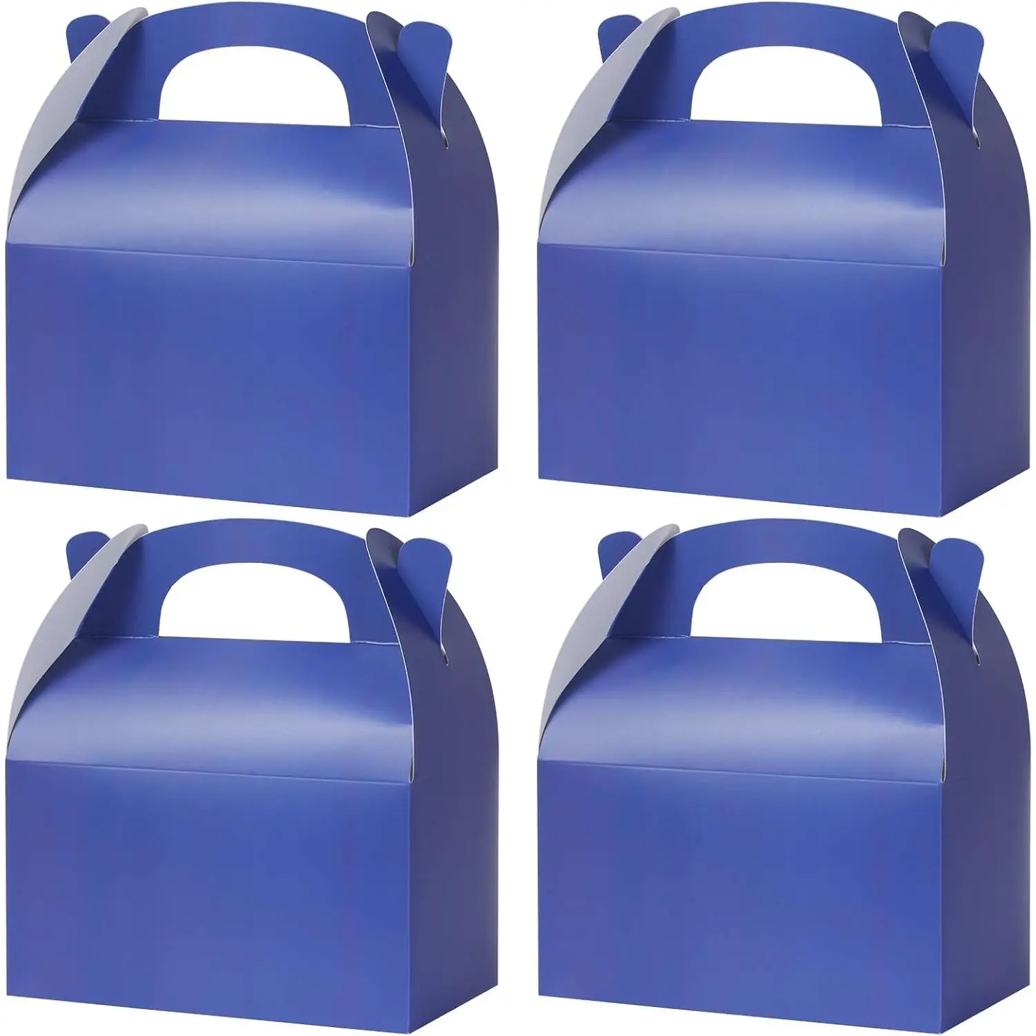 24 count Blue Party Favor  Boxes, Blue Paper Candy  Gable Boxes for Party Favors, Goodie Box for Birthday Wedding  Shower  Graduation Parties Supplies Decorations, 6 x 3.5 x 3 Inches