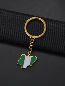 1pc Keychains Map Flag Nigeria Sudan Ghana Congo Eritrea Morocco Kenya Togo African American Burundi Arameans Aramaic Mali