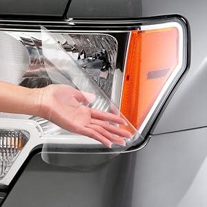 THE WELL KEPT 12 by 48 inches Self Adhesive Auto Car Tint Headlight Taillight Fog Light Vinyl Smoke Film Sheet Sticker Cover (Light Black)