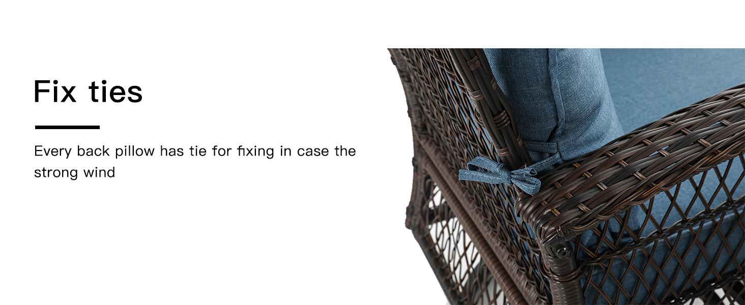 Amopatio Greenish Spring 3 Pieces Patio Bistro Set, Rattan Wicker Swivel Rocking Chairs with Thickened Cushions and Table, Comfortable Outdoor Furniture for Garden Lawn Amopatio Greenish Spring 3 Pieces Patio Bistro Set, Rattan Wicker Swivel Rocking Chairs with Thickened Cushions and Table, Comfortable Outdoor Furniture for Garden Lawn