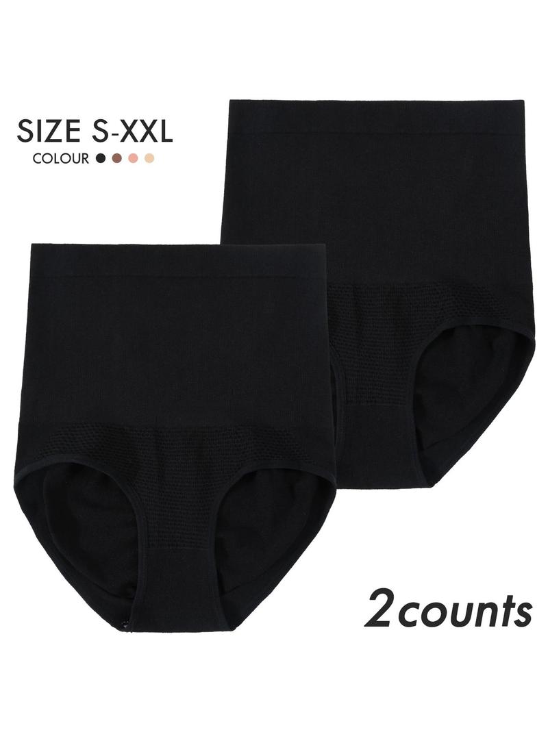 Women's Solid High Waist Shapewear Panty, Soft Fit Panty, Tummy Control Butt Lift High Stretch Seamless Shaper, Ladies Shapewear Bottoms