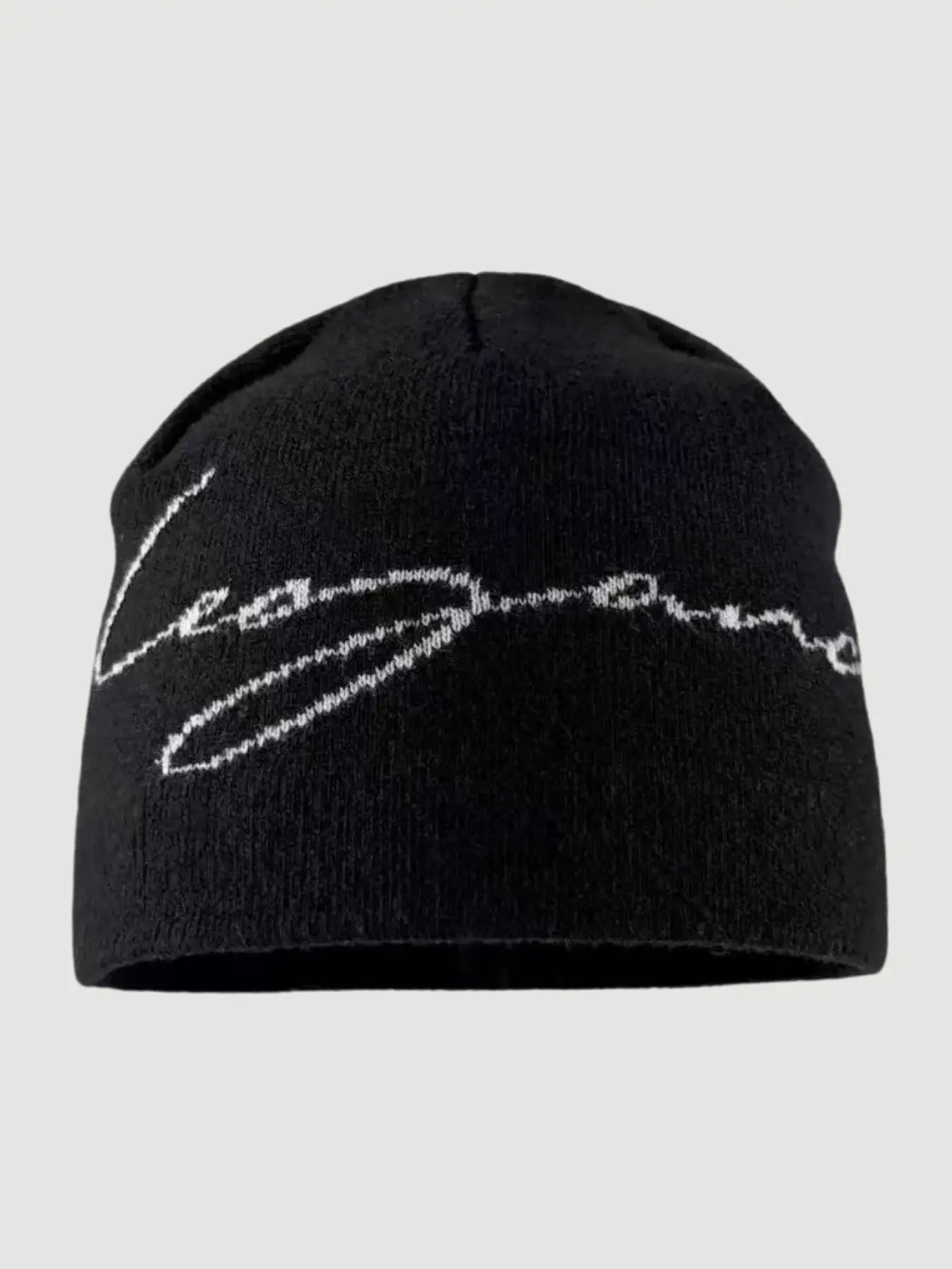 1pc Minimalist Fashion Letter Print Knit Beanie, Warm Ear Coverage Knit Hat for Autumn Winter, Unisex Design, Suitable For All Seasons