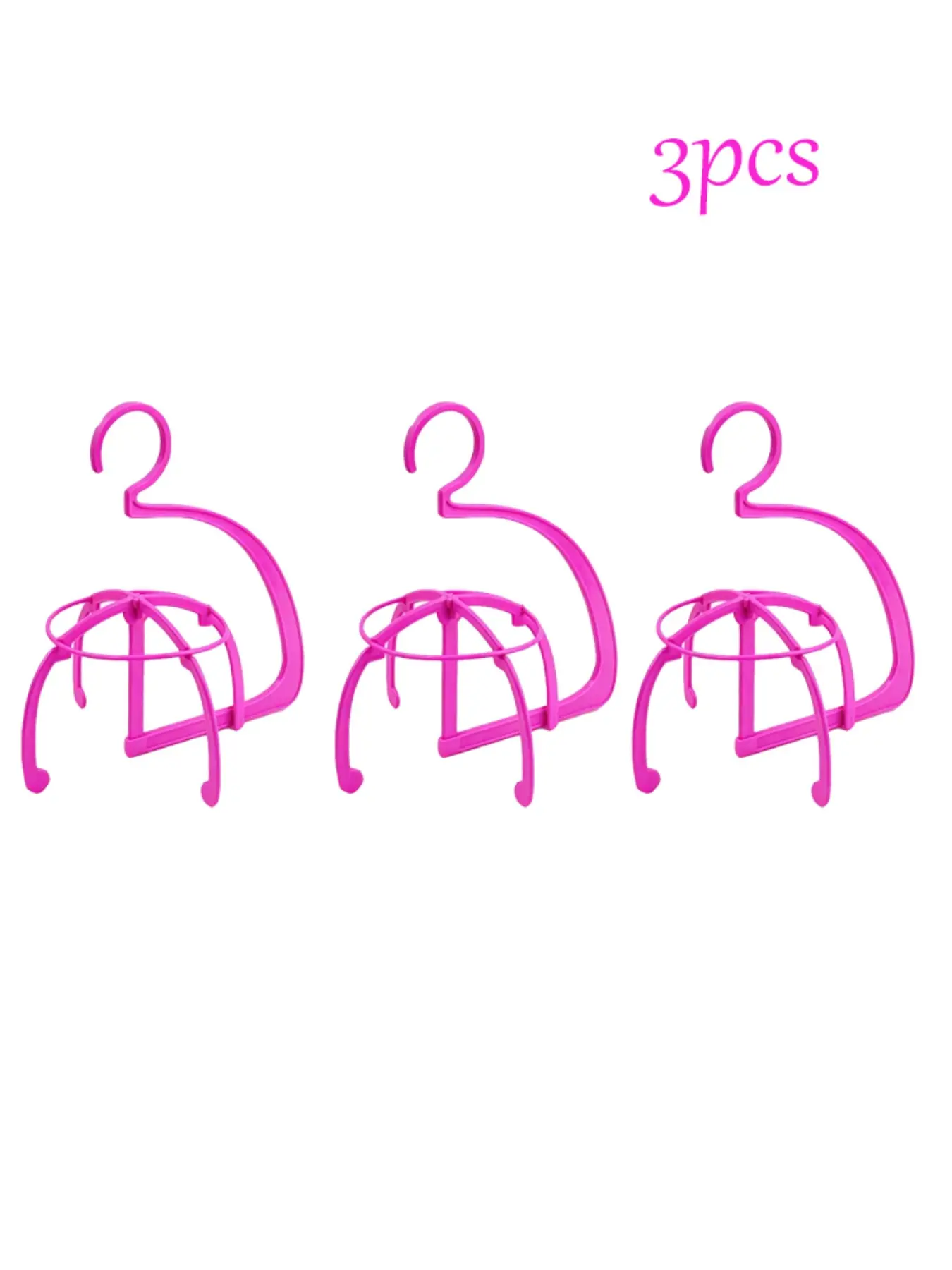 3-Pack High-Quality Wig Stands, Plastic Hanging Hat Display Racks, Wig Hangers, Ideal for Wig Storage and Display, All Seasons Use