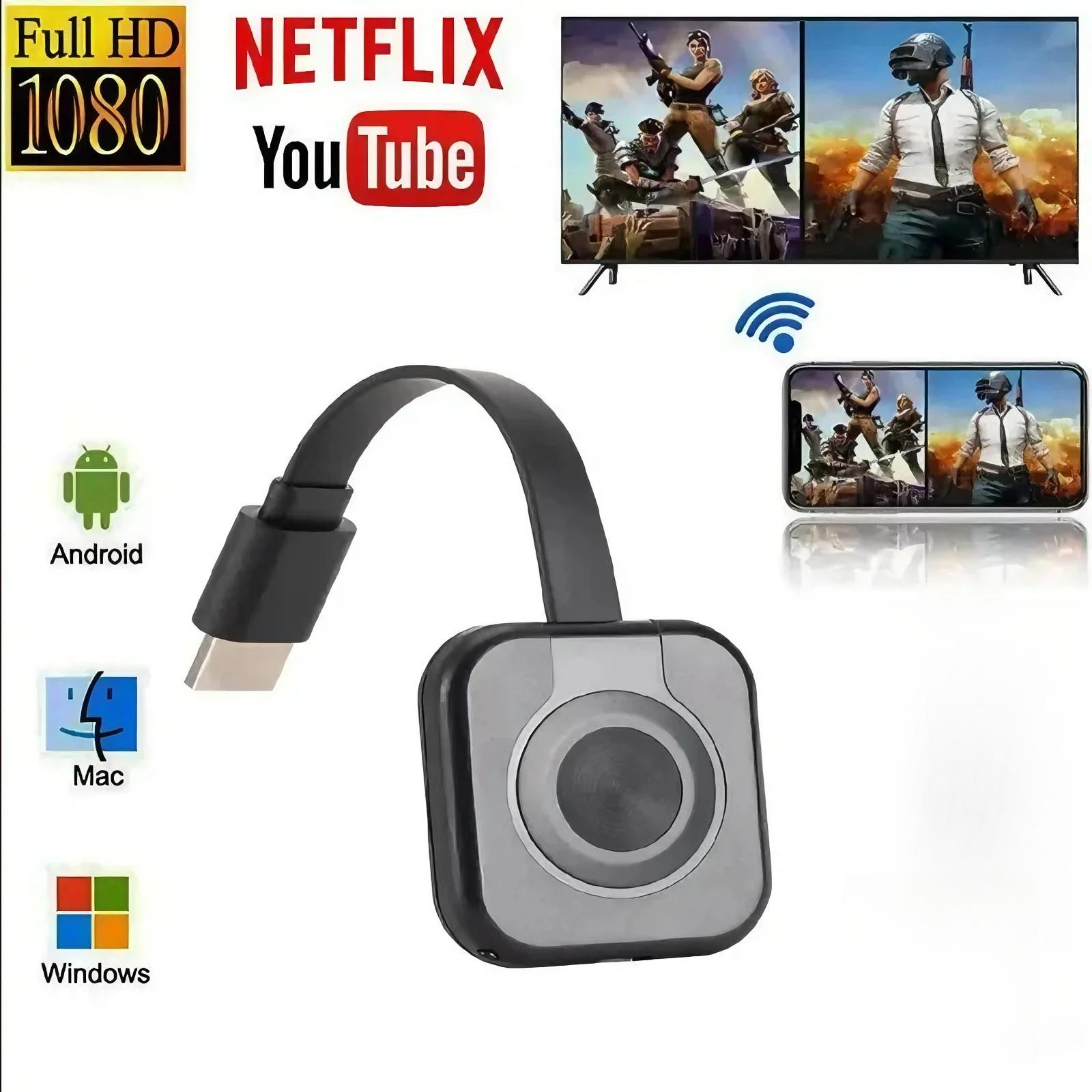 WiFi Receiver Audio Video Transmitter Phone Projector HDMI-Compatible Mirroring Screen Display Adapter for PC TV Receiver
