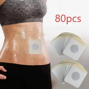 80 Pieces Navel Stickers Unisex for Belly Button Thigh Foot Abdomen Buttocks, Body Care Essentials, Comfortable & Durable Design, Heat Patches, Heating Pad Stickers