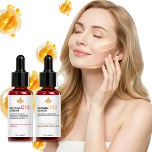 Vitamin and Retinol Facial Day Night Essence Set, Liquid Agent, Single Item, 24 Months Shelf Life, Non-Flammable, No Alcohol or Aerosols