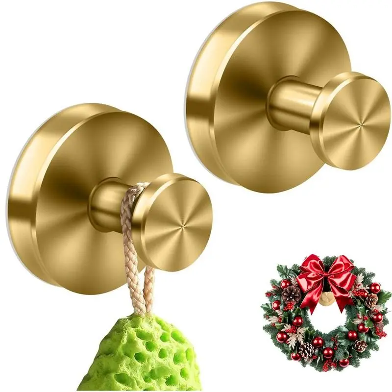 2 Units Suction Cup Hooks for Shower Bathroom Kitchen, Wooden & Glass Doors, Holds Up to 15lbs, Ideal Christmas Gift Idea, Shower Hook Set