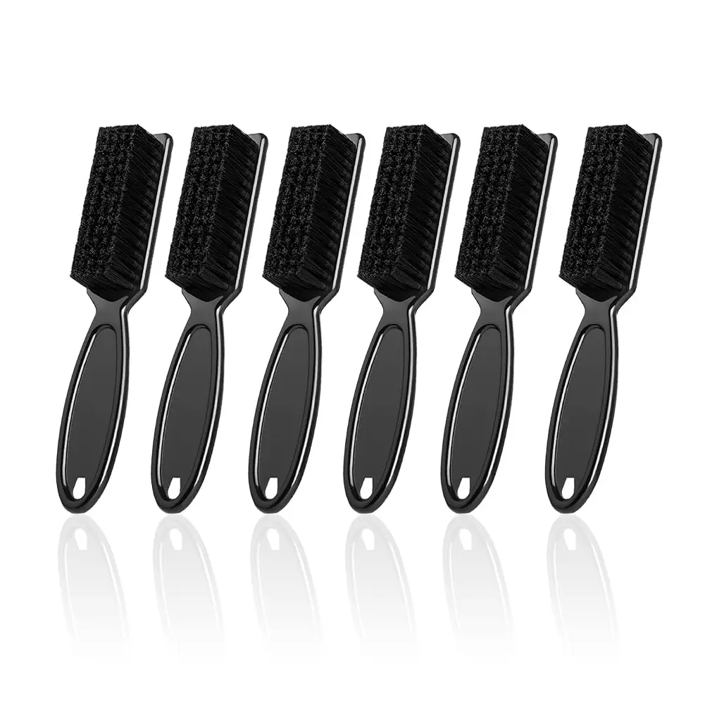 10 Pcs Barber Clipper Cleaning Brush, Barber Accessories Cleaning Supplies, Blade Trimmer Cleaning Mini Brush Bulk Set Duster Manicure Nylon Brush Hair Styling Brush Tool (Black)