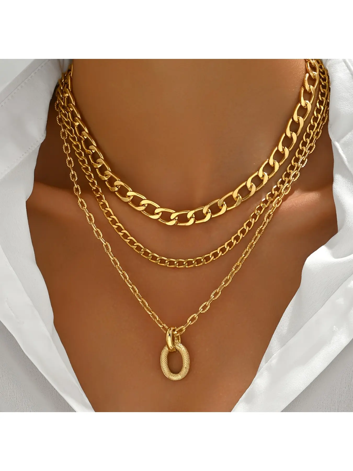 Fashion Hip-Hop Multi-Layer Necklace (Waterproof And Fade-Resistant)