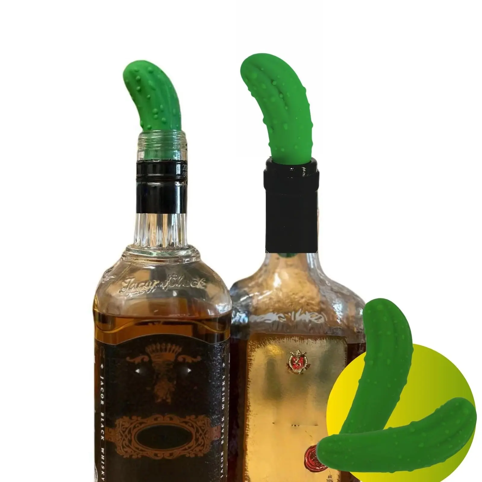Funny Cucumber Silicone Wine Stopper, Cute Bottle Cap, Unique Design, Leak-Proof, Perfect Wine Accessory, Drink Accessories, Gift for Pickle Lovers