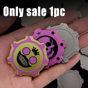 Titanium Alloy Chip Coin, Metal Silent Rotation Stress Relief Push Card, Adult Edc Pocket Toy, Creative Gift, Finger Pressure Relief
