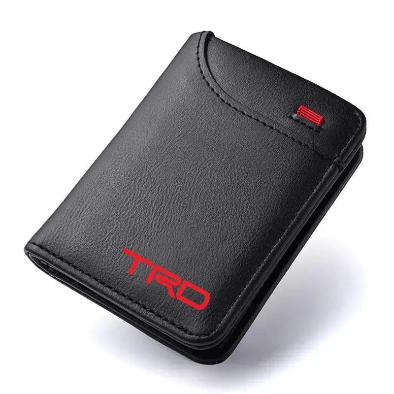 Soft Leather Wallet for Car Drivers, License & Credit Card Holder, Portable Coin Purse, Universal Fit for Trd Models, Automotive Accessory, Car Accessories