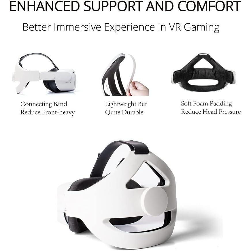 Adjustable  Strap Compatible with Quest 2 VR Headset, Elite Strap Replacement for Enhanced Support and Comfort VR