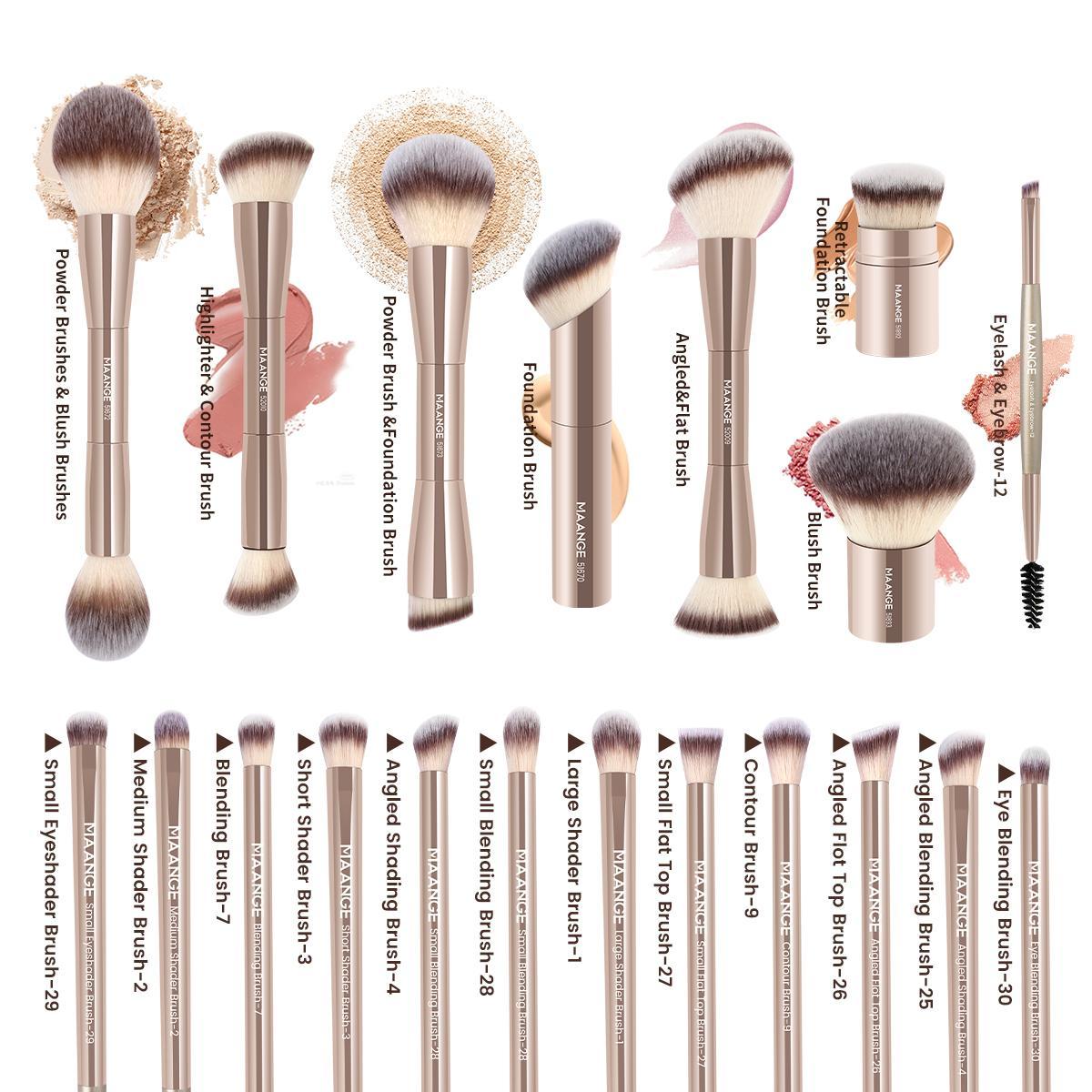 Makeup Brush Set with Storage Bag for Gift, 20pcs/set Professional Makeup Brush with Soft Bristles, Multifunctional Makeup Tool for Women & Girls, Cosmetics, Makeup Brush Kit