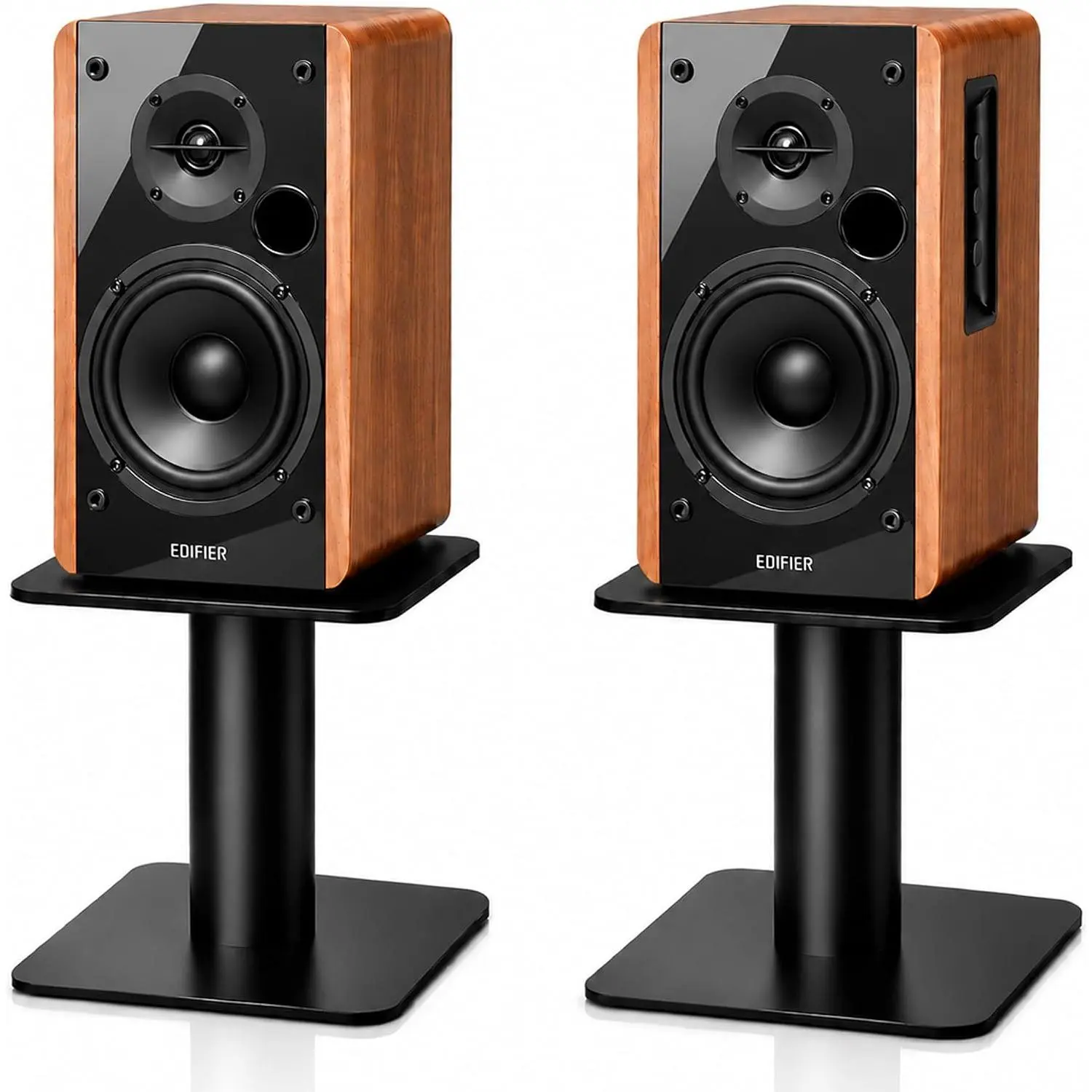 Desktop Speaker Stands Pair for 4-6.5 Inch Studio Monitors & Bookshelf Speakers, Heavy-Duty Steel Stands with -in  Management for  Studio & Gaming Setups, Supports up to 44lbs