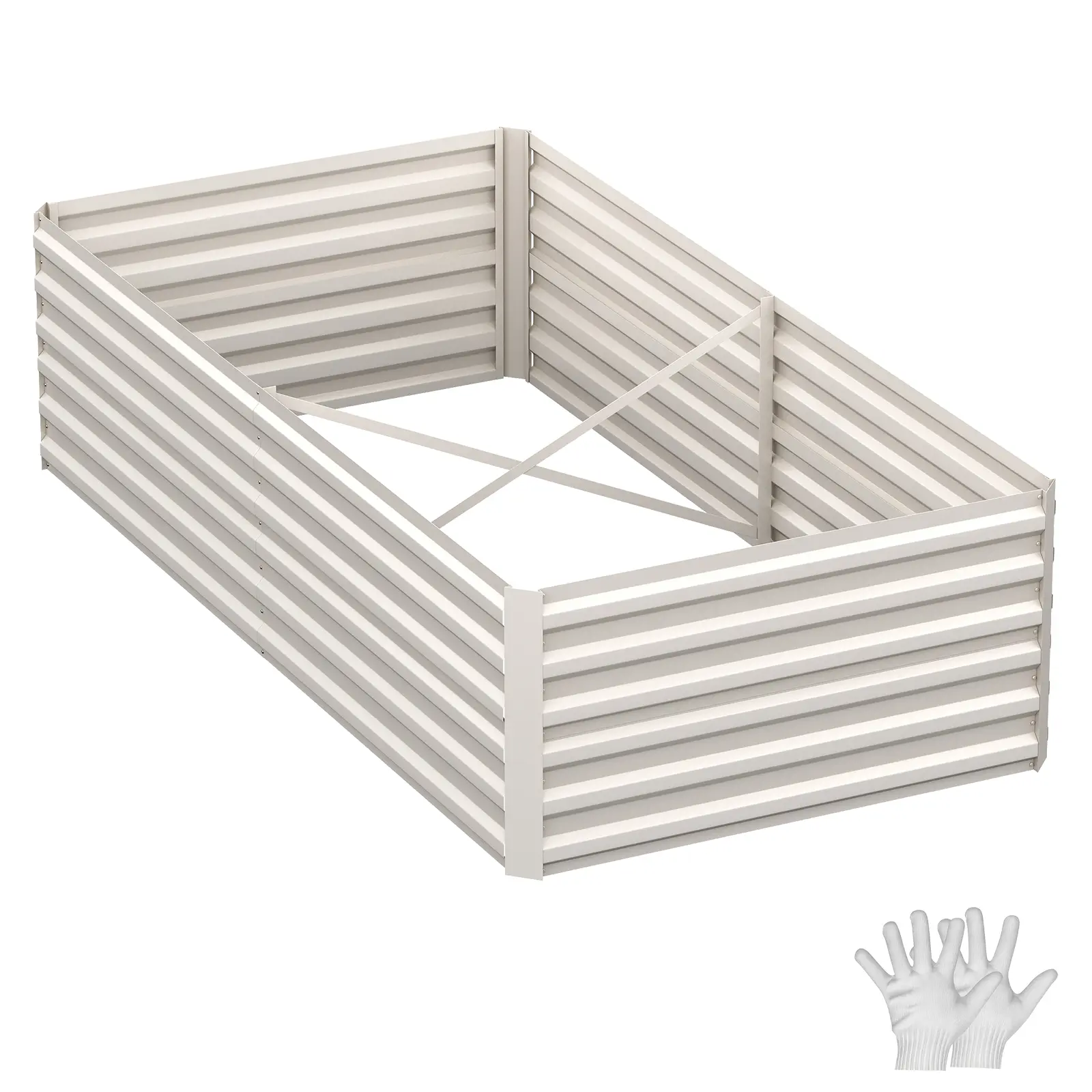 Rust-Resistant Metal Raised Garden Bed – 6x3x2ft / 8x4x2ft Planter Box – Superior Drainage, Weed Control, Tool-Included Assembly – Ideal for Vegetables, Flowers, Herbs – Durable Steel