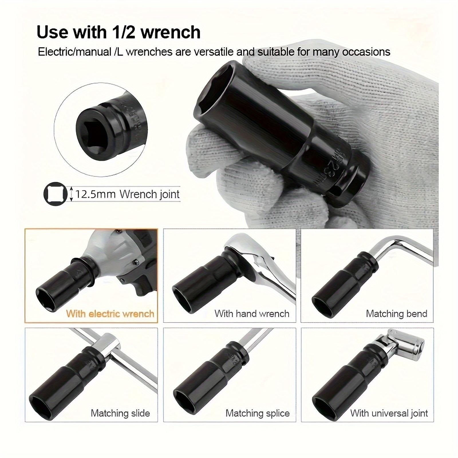 Socket Wrench Set, High Strength Carbon Steel Socket Wrench Set, Professional Durable and Sturdy Tool Set for Car & Mechanical
