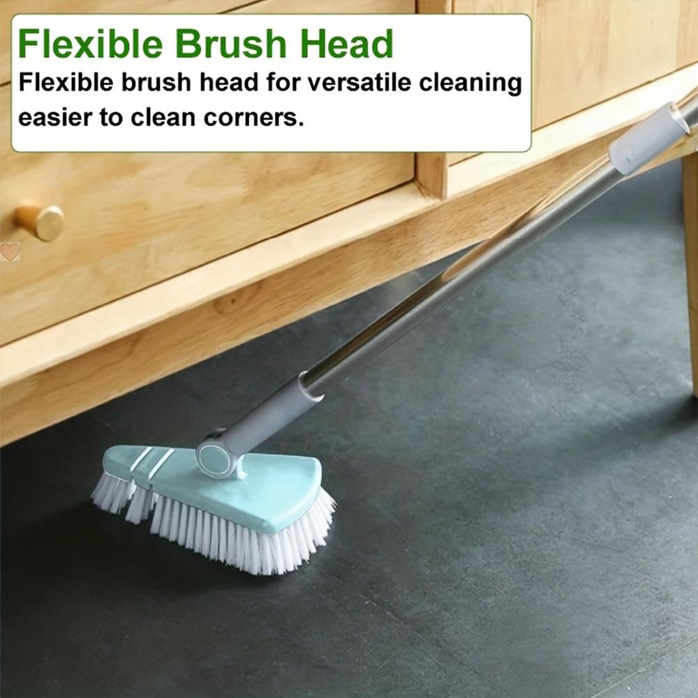 Stiff Bristle Shower Brush, Removable Cleaning Brush with Long Handle, Home Essentials Professional Cleaning Tool for Bathroom & Kitchen & Balcony, Floor Tiles Cleaning Supplies 2024 Rug Cleaning, Summer Gift