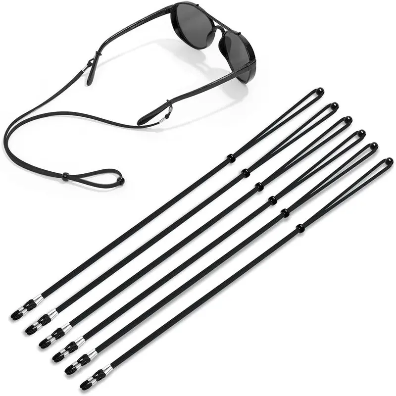 Glasses Strap(6 PCS) Sports Eyeglass Strap,Adjustable Sunglasses Lanyard Neck Holders Cord Retainer for Men Women