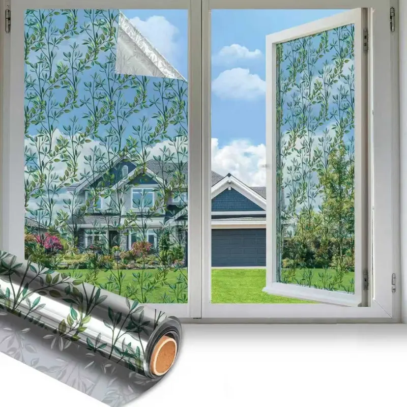 Glass Sunscreen Insulation Film, UV Protection Window Film, Window Privacy Films, Home Privacy Shading Reflective Film, One-Way Vision, Suitable for Balcony, Bedroom, Office