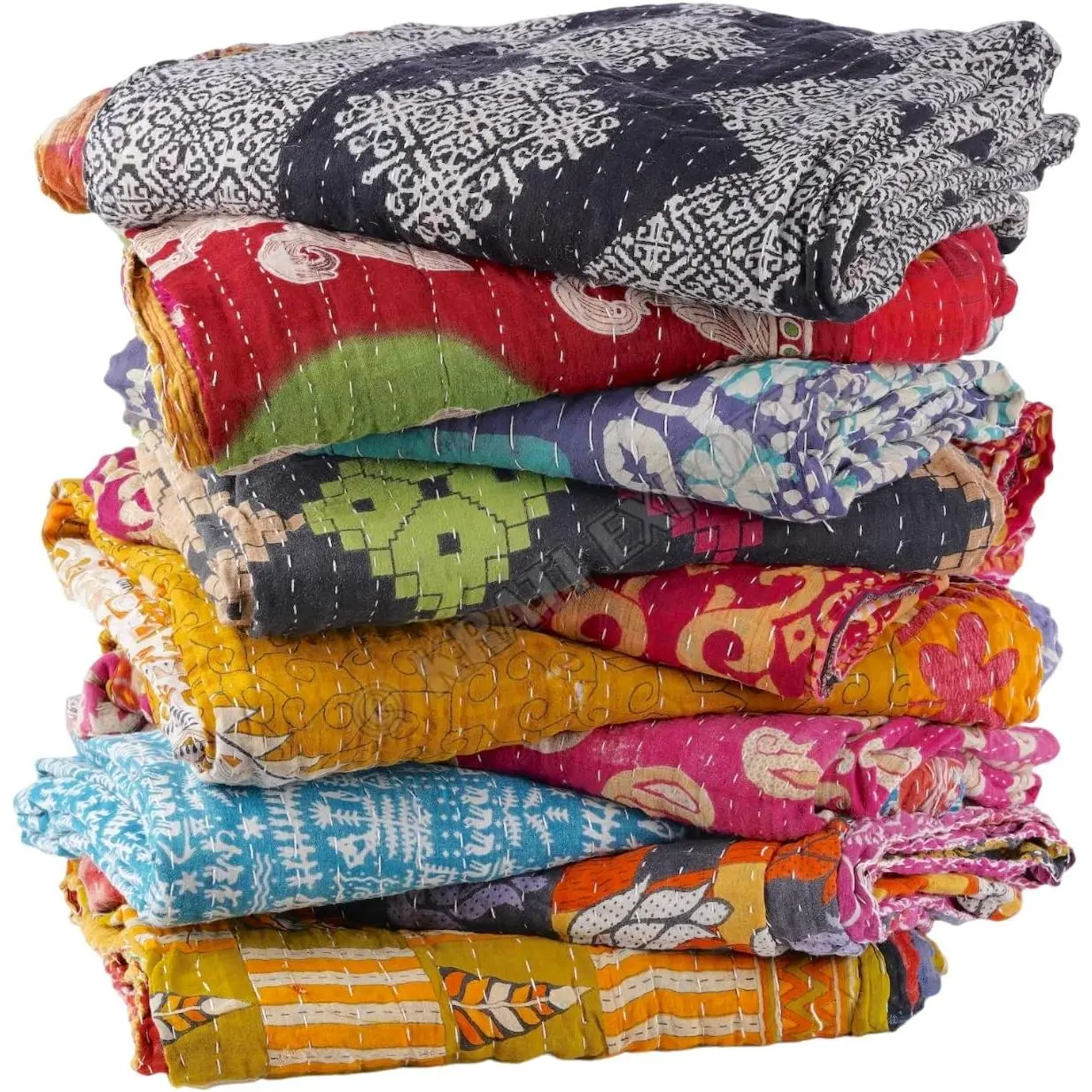 Kantha Quilts  Old Saree Made gudari Boho Bedding Throw Blanket Bedspread Rally