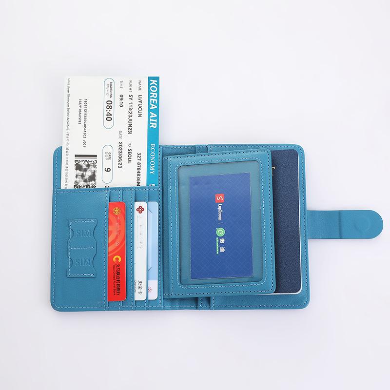 Leather Passport Holder Covers Case Waterproof Travel Credit Card Wallet Cute Passport Book for Women/Men Buckle Passport Cover