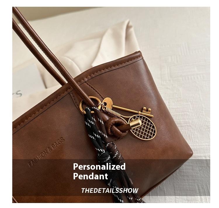 25 fall&winter Women's Elegant Solid Color Shoulder Bag, Fashionable Large Capacity Crossbody Bag for Daily Used, Casual Trendy Versatile High-quality Daily Commuting Bag