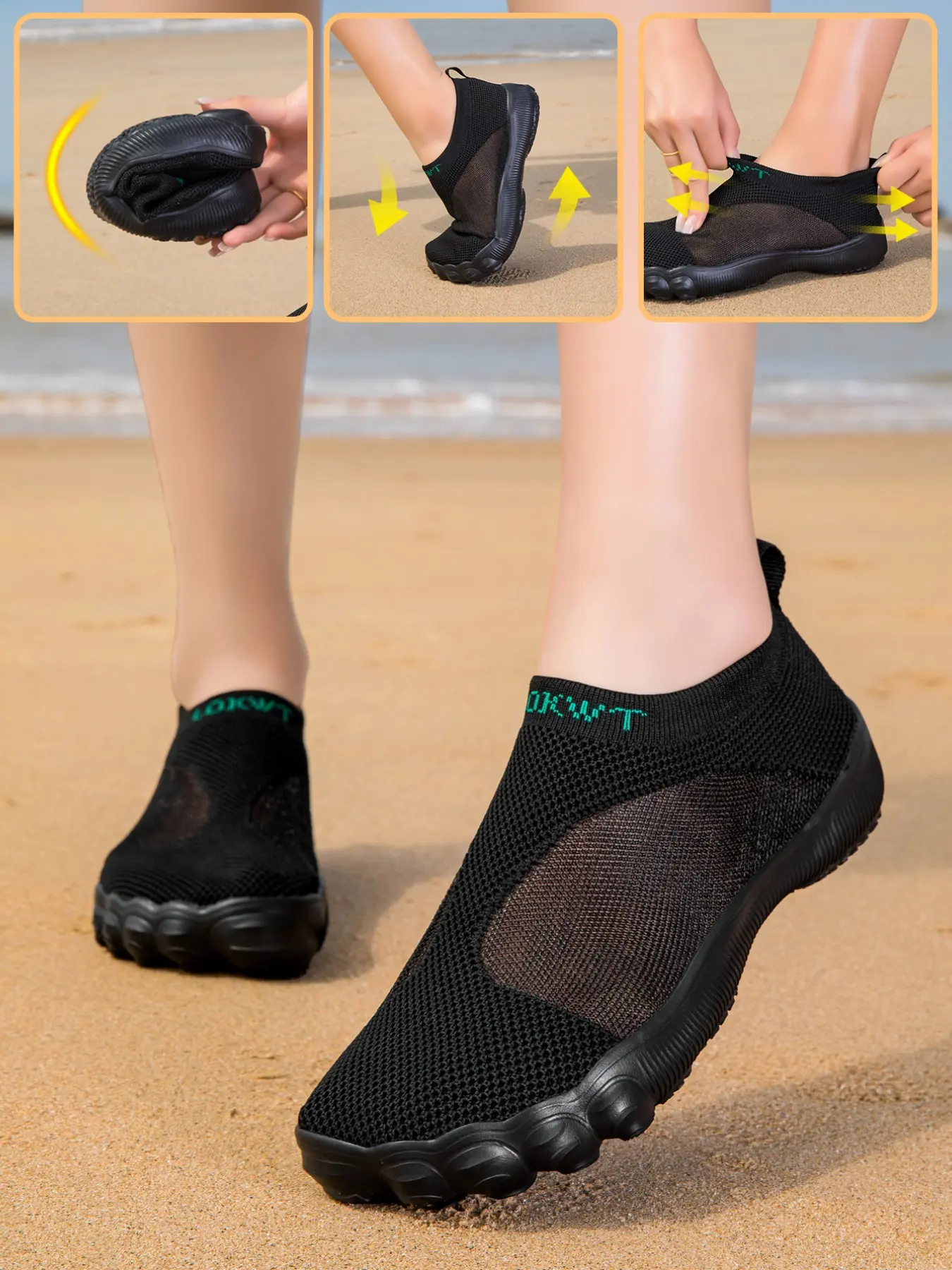 2026 New Outdoor Men's and Women's Beach Hiking Shoes, Indoor Fitness Shoes, Casual Breathable Five-Finger Shoes, Water-Resistant Shoes, EVA Beach Shoes, Shoes for Water