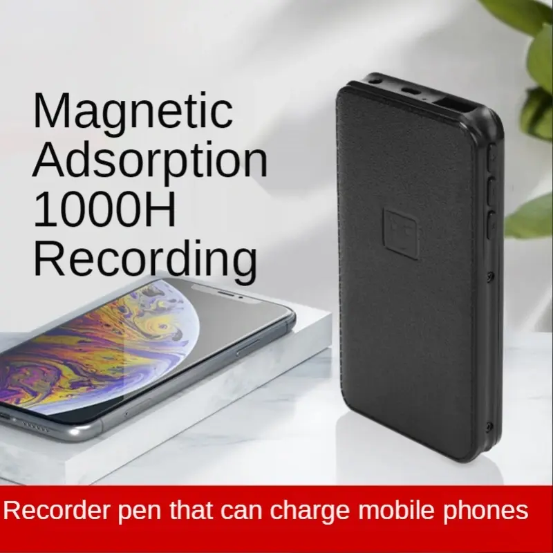 8G-64G Digital Voice Recorder, Voice Activated Long-distance Record with Strong Magnetic Power Bank, MP3 USB Drive 4 in 1 Voice Recorder, Audio