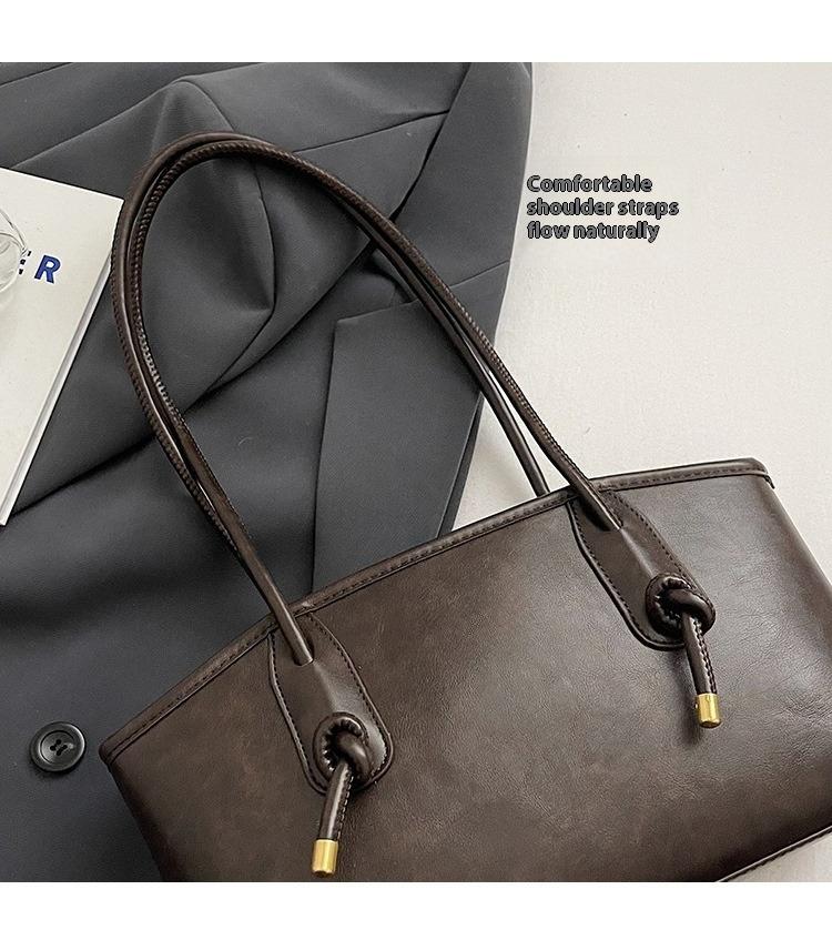 25 fall&winter Women's Elegant Solid Color Shoulder Bag, Fashionable Large Capacity Crossbody Bag for Daily Used, Casual Trendy Versatile High-quality Daily Commuting Bag