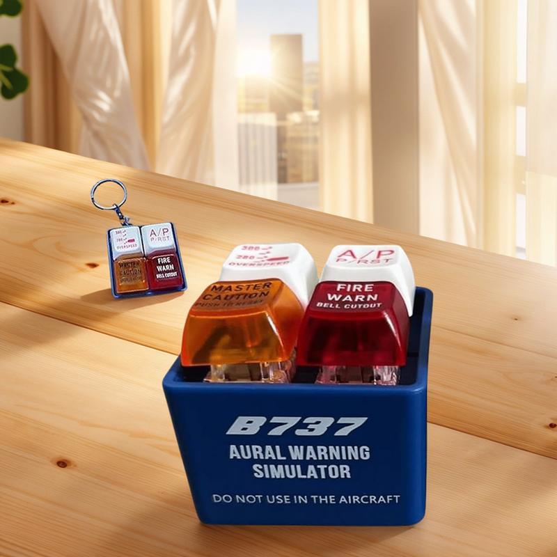 2-Pcs Keychain Set: Boeing 737/Airbus EGPWS Alert Simulator (LED Light+Warning Sound) + Heart Retractable Stainless Steel Scrunchie Lanyard - Stress Relieving For Pilots 2-Pcs Keychain Set: Boeing 737/Airbus EGPWS Alert Simulator (LED Light+Warning Sound) + Heart Retractable Stainless Steel Scrunchie Lanyard - Stress Relieving For Pilots