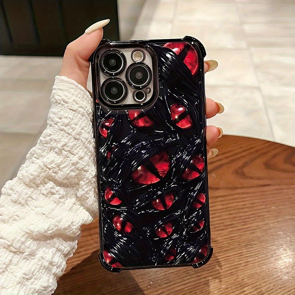 Devil's Eye Pattern Phone Case for iPhone 16, 15, 14, 13, 12, 11 Pro Max, X, XR, XS Max, 8, 7 Plus - Shockproof Transparent Soft Back Cover, Perfect Gift for All Seasons