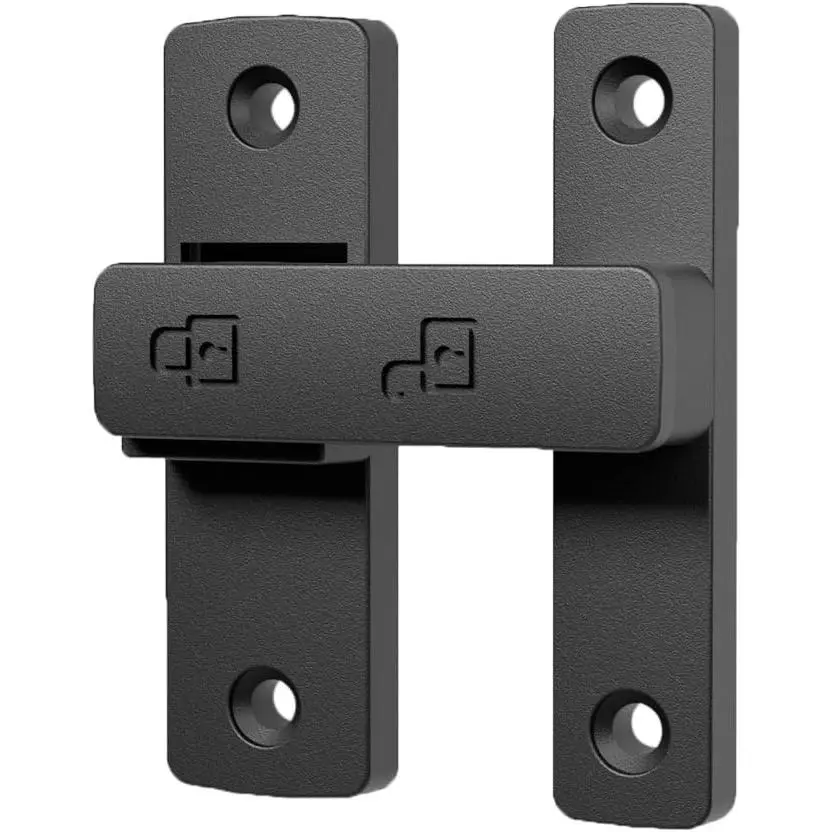 Heavy-Duty Synthetic Flip Latch Lock with Latch + Screws - 180-Degree Rotation, Burglary Protection for Gates & Sheds, Ideal for DIY Users, Sliding/Swinging Door Bolt for Barn Garage Cabinet, Fence