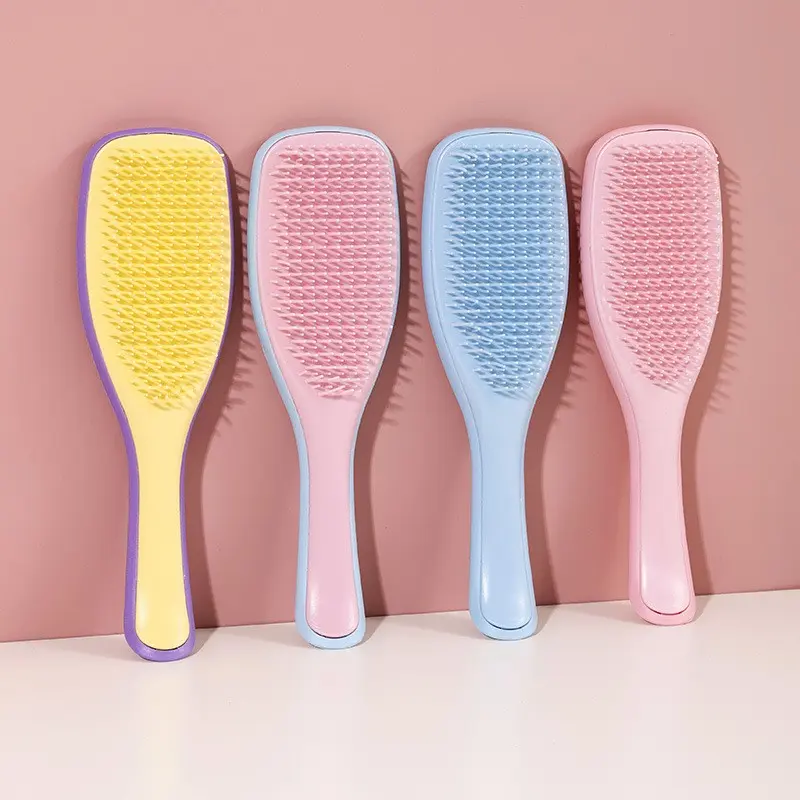 Professional Anti-Tangle Hair Brush, Nylon Bristles With ABS Plastic Handle, Detangles Hair And Massages Scalp, Suitable For All Hair Types, For Women, Daily Hair Care, Home Styling, Travel And Professional Salon Use, Essential Hair Styling Tool