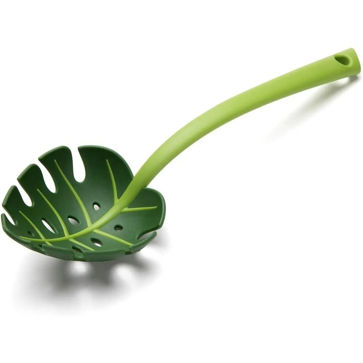 Pasta Spoon - Spaghetti Spoon, Pasta Fork, Pasta Server, Monstera Ladle - Dishwasher Safe & Heat Resistant - Fun Kitchen Gadgets, Unique Gifts for Cooking (Jungle Spoon)