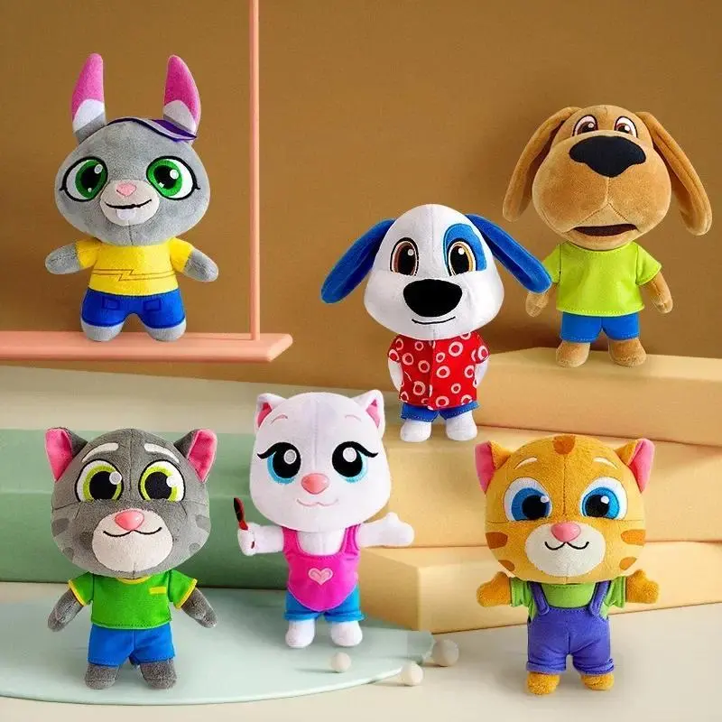 18cm Can't Talk Talking Tom And Friends With Changeable Clothes Plush Toys Talking Tom Angela Dolls Accompany Doll For Kids Gift