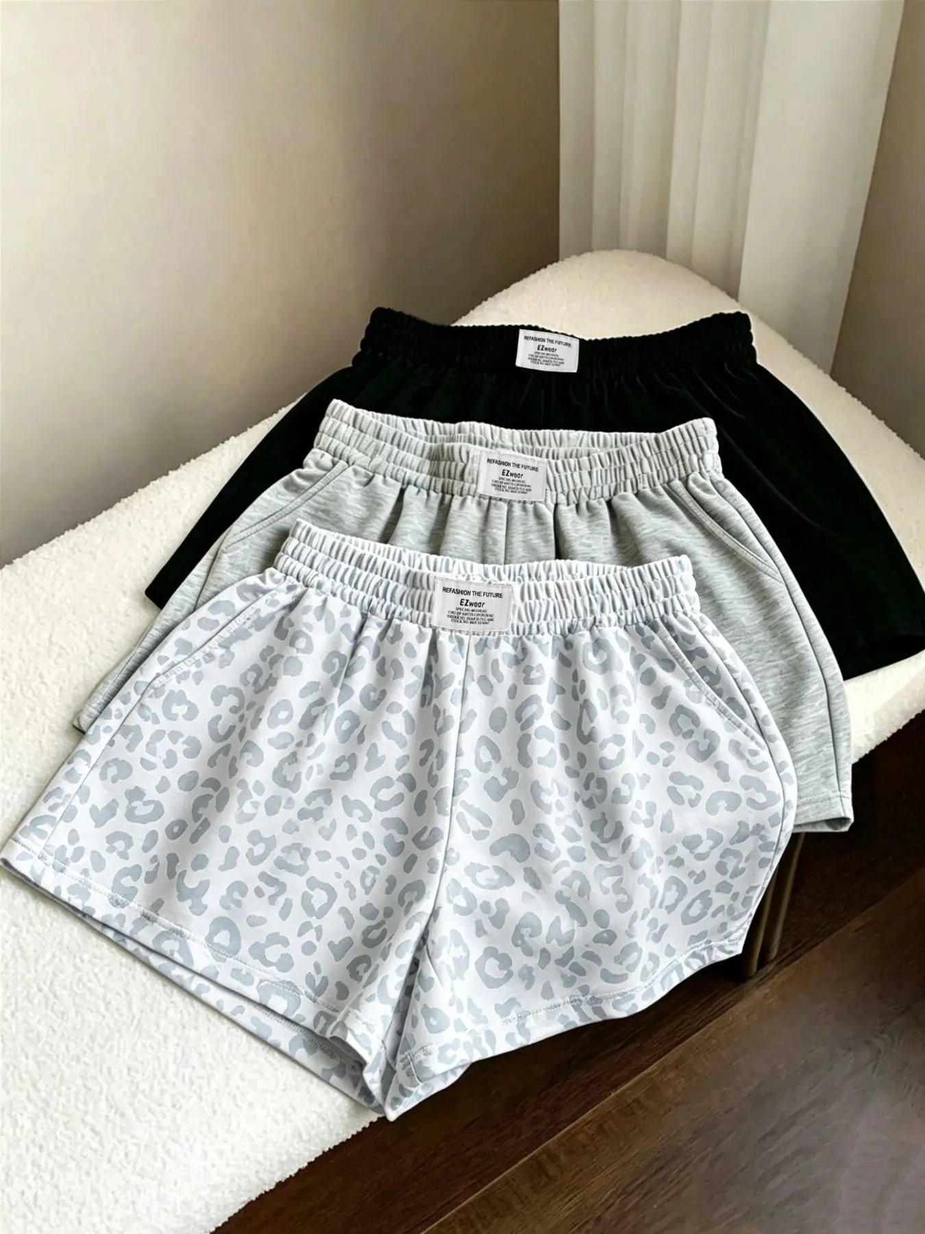 3-Pack Tiktok Trendy Women's Elastic Waist Plaid Casual Activewear Shorts, Y2K Summer Fitness Home Wear, Loose-Fitting Versatile Short Pants