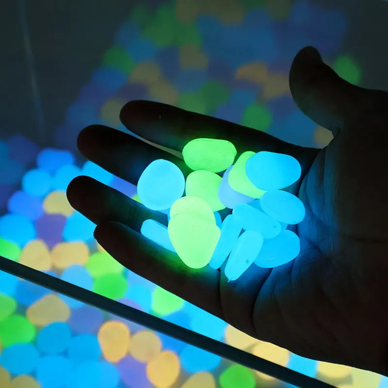 68pcs Large Thickened Glow Stones for Outdoor Use, Self-Lit Resin Light Stones, Super-Bright Glow for Garden Pathway Decor, Party & Courtyard