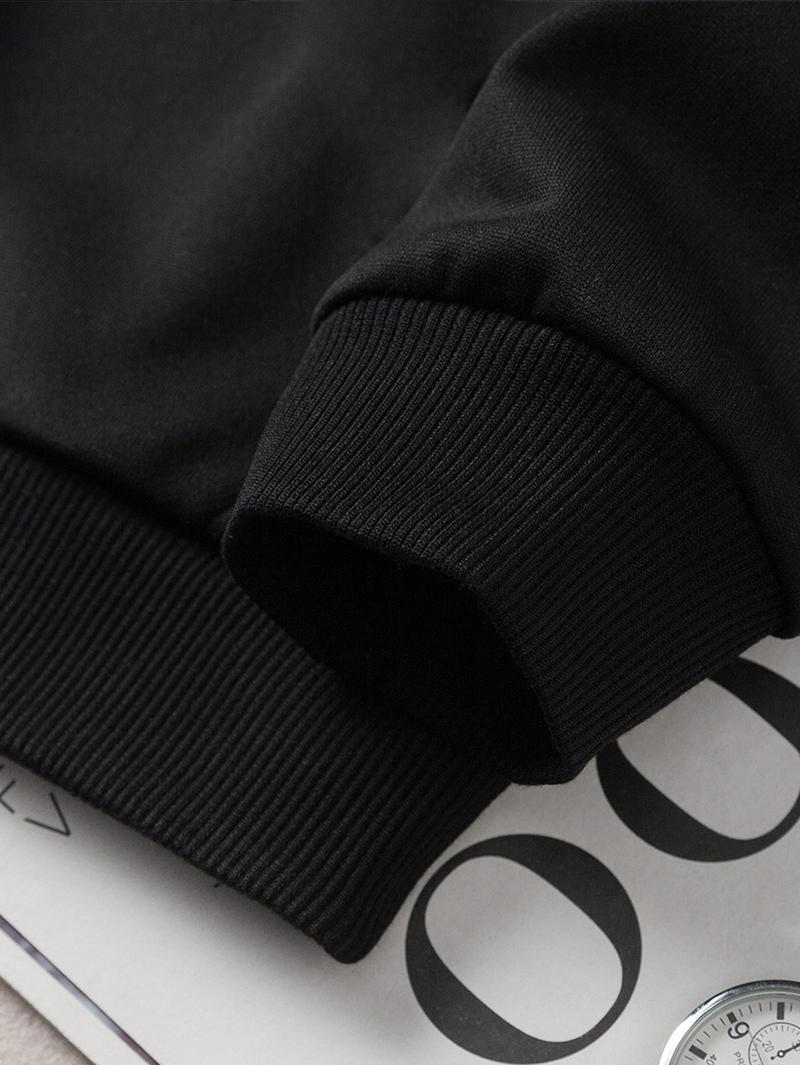 Men' Heavyweight Hoodie - Oversized Pullover Sweatshirt, Black Hooded Sweatshirt for Fall/Winter, Everyday Casual Streetwear Essential Cold Weather Apparel, Sweater Hoodie