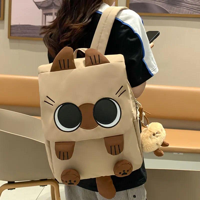 Cute Cat Mochila Sweet Cool Girls Large Capacity Mochilas Student Backpack Spacious Durable School Bag Practical Bags for Woman