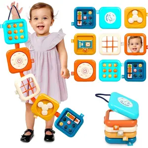 Busy Board for 1 Year Old Toys for 1 2 Boy Girl Toys Toddler Car Airplane Travel Activities Essentials 1-3 Busy Cube Stocking Learning Education Baby Toy 12-18 Months Birthday Gifts 1 2 3