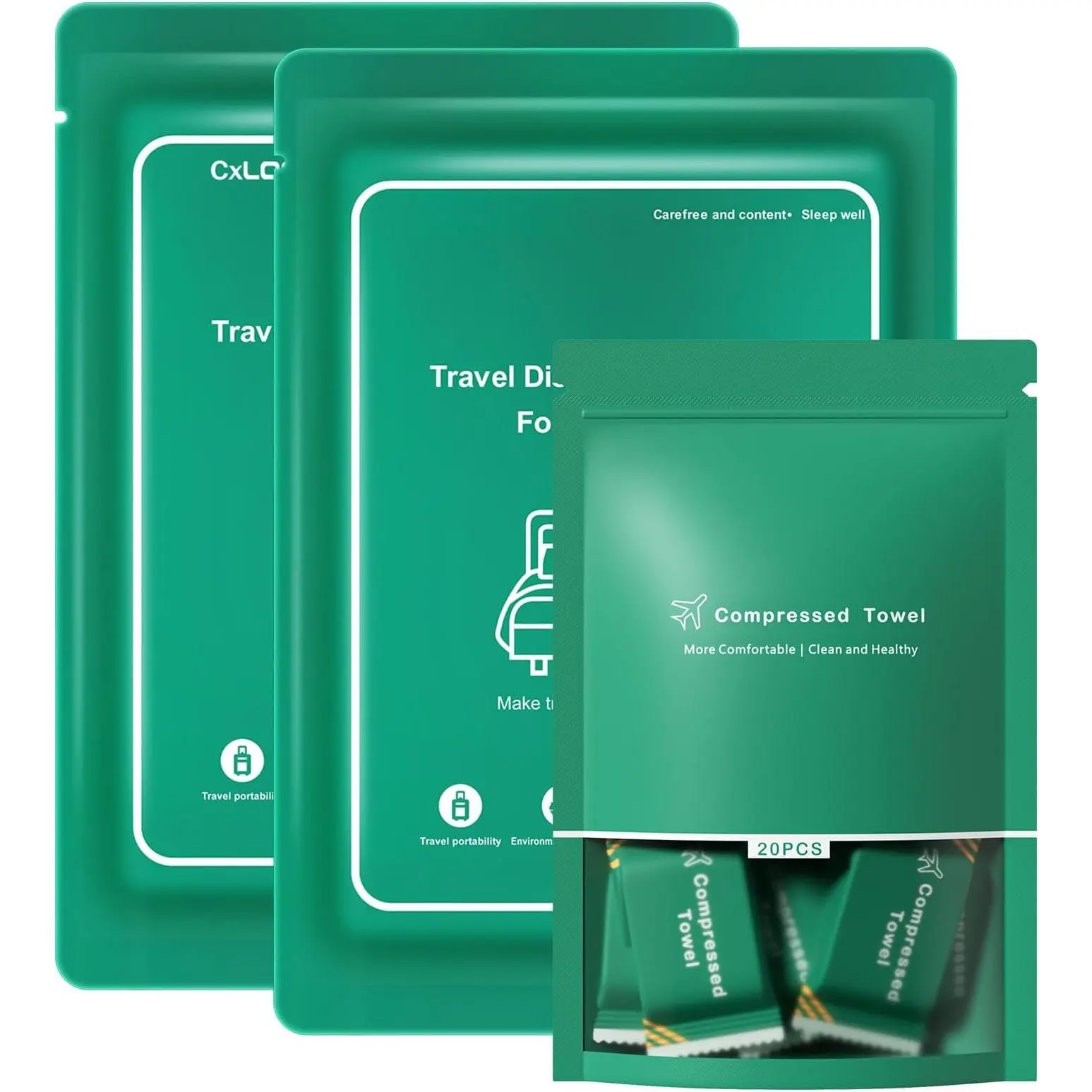 2 Pack With 20pcs Towels