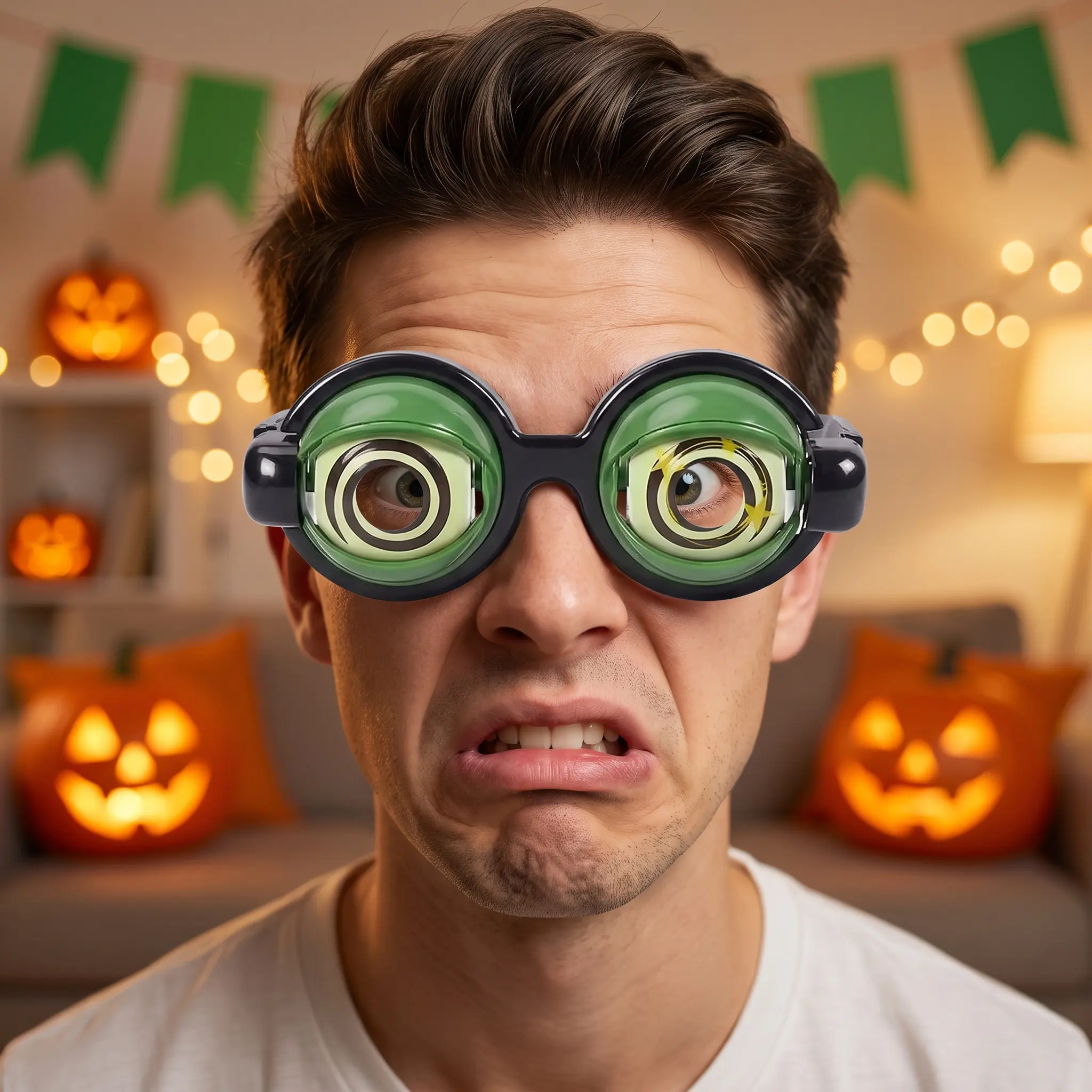 Funny Blinking Frog Glasses Prank Eyewear For Party Gifts Kids Adults Halloween Christmas Novelty Plastic Frames Silly Eye Catching Props Interactive Laughs Surprise Everyone Memorable Moments