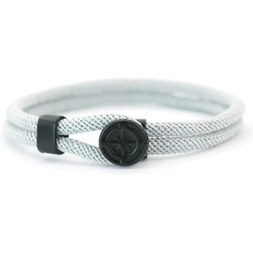 Nautical Simple Design 4mm  Rope Bracelet Black Compass Design Mens Armband Bracelets For Men Party