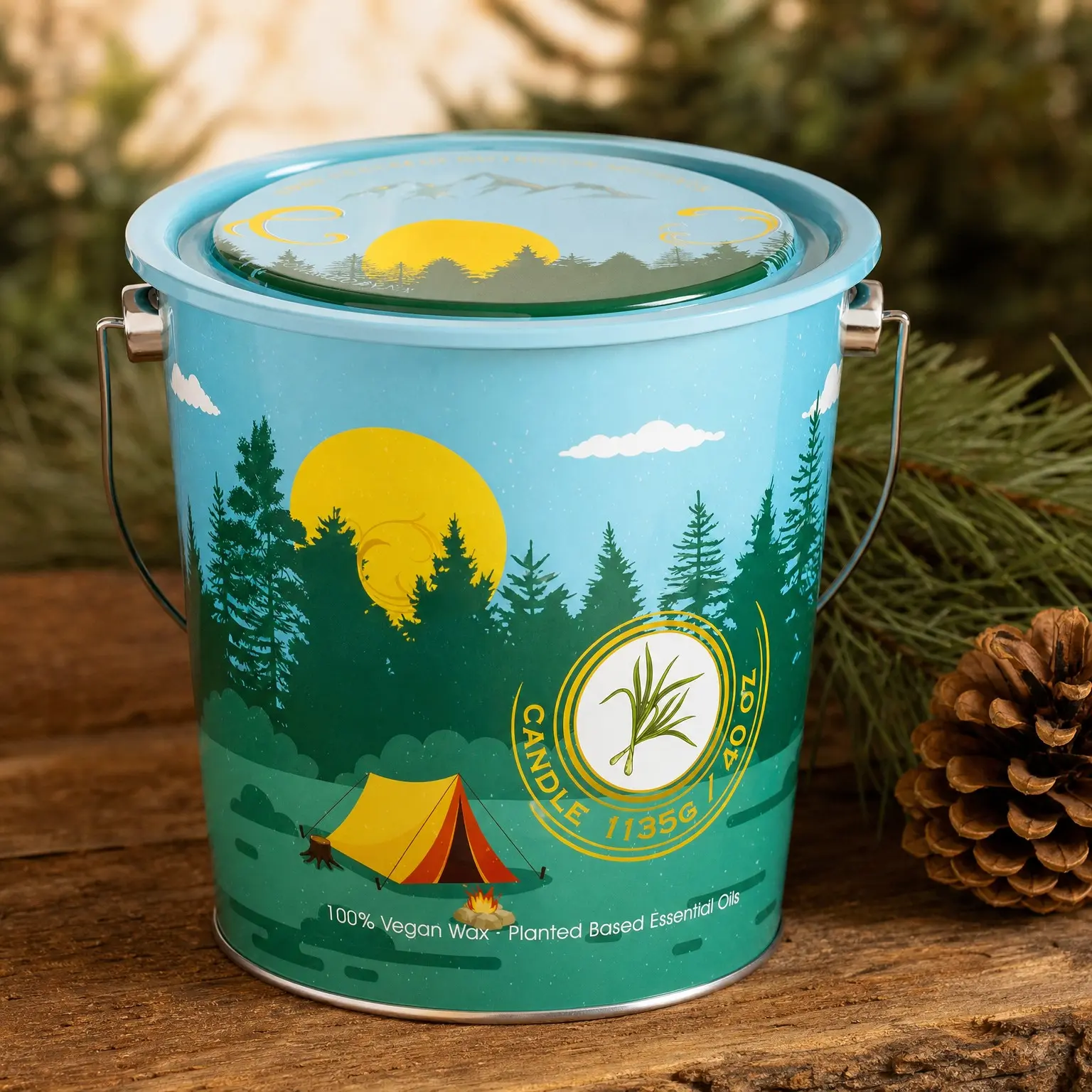 Citronella Candles Outdoor, 40 oz Lemongrass Soy Wax, 250 Hours Burn Natural Citronella Oil Soy Candle for Patio CampingGift