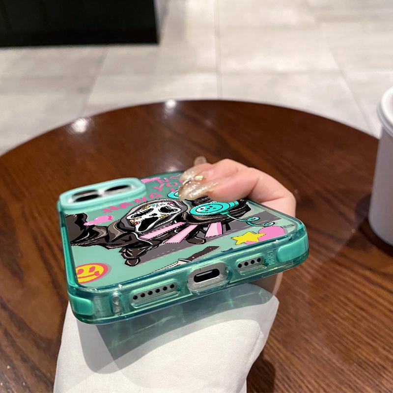 Phone case for iPhone 17  16 Pro Max 15 Plus 14 13 12 11 Ghostly Hang - up Anti-Yellowing Shockproof durable ultra-thin Crystal Cover