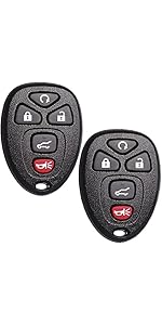 Keyless Entry Remote Control Key Fob Replacement Fits Chevy Silverado Avalanche Equinox Express Traverse GMC Yukon Sierra 1500 2500 3500 HD Acadia 2007 2008 2009 2010 2011 2012 2013 OUC60270